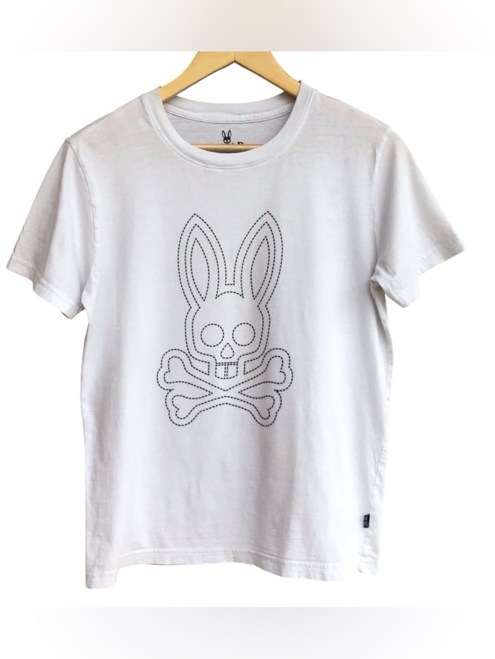 Psycho Bunny White Pima Cotton Tee Shirt